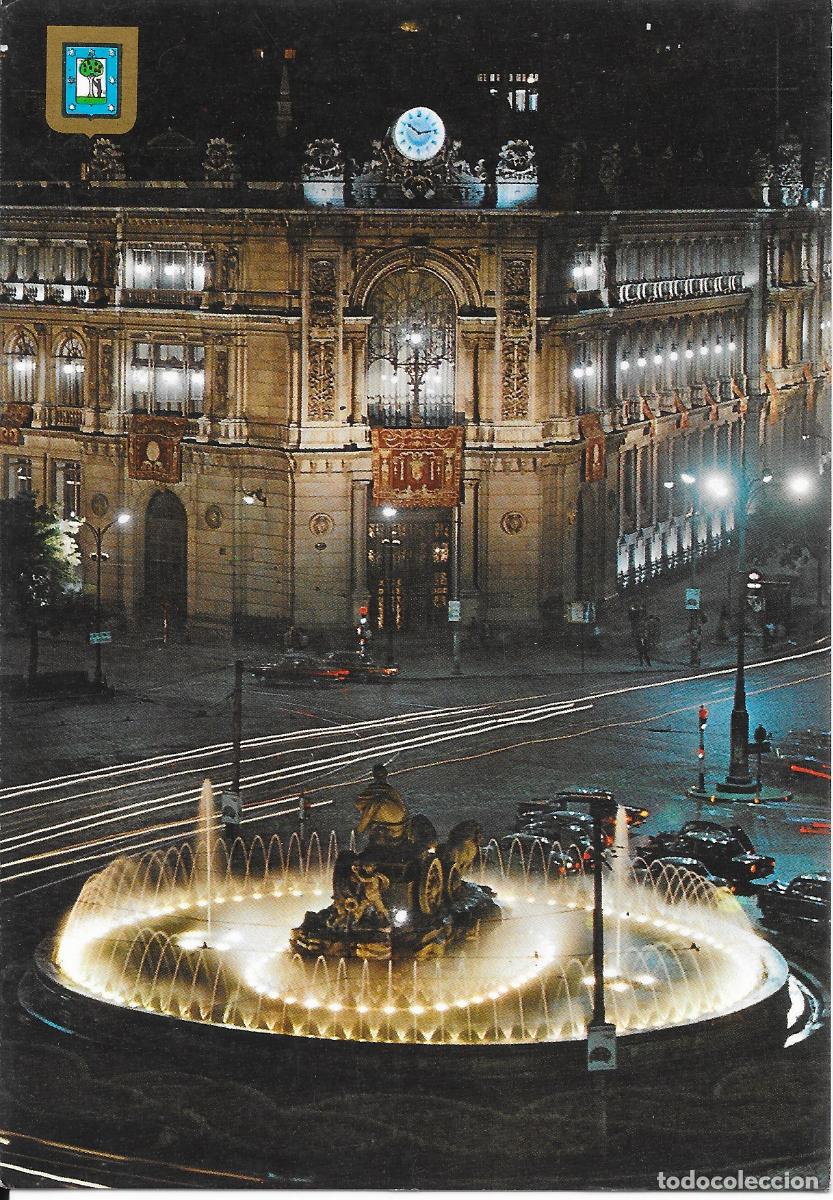 Postales: [POSTAL] La Cibeles. Vista nocturna. Madrid (sin circular)