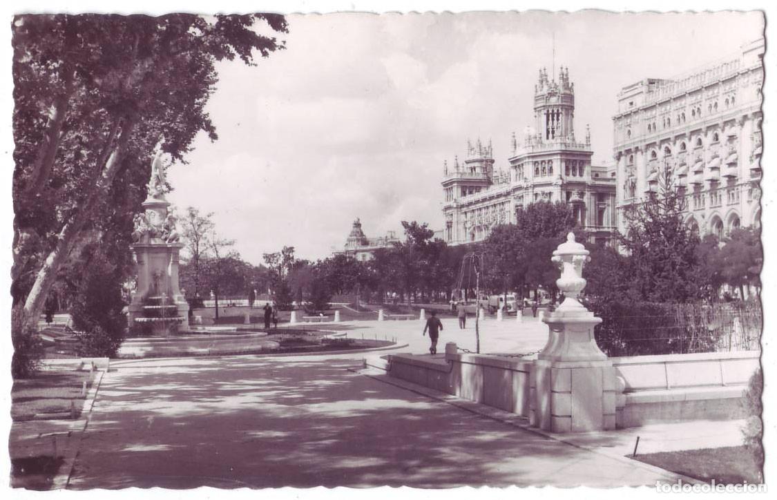 Postales: Madrid: Jardines del Paseo del Prado. Dom&iacute;nguez. No circulada (A&ntilde;os 50)