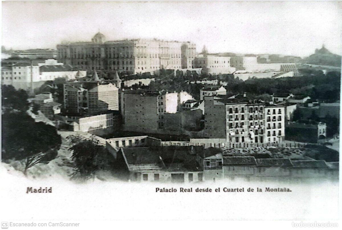 Postales: Madrid Palacio Real desde el cuartel de la monta&ntilde;a