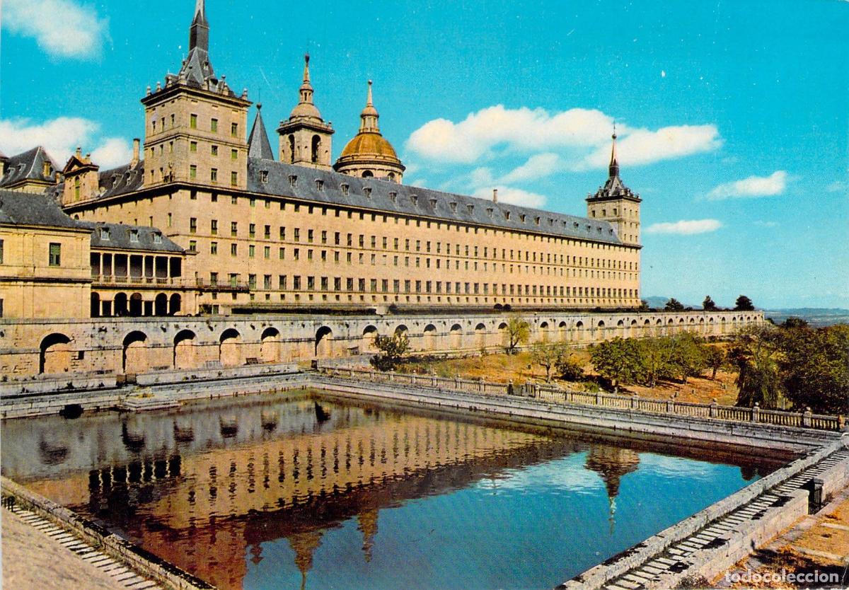 Postales: Postal del Monasterio de El Escorial y su Estanque en Madrid