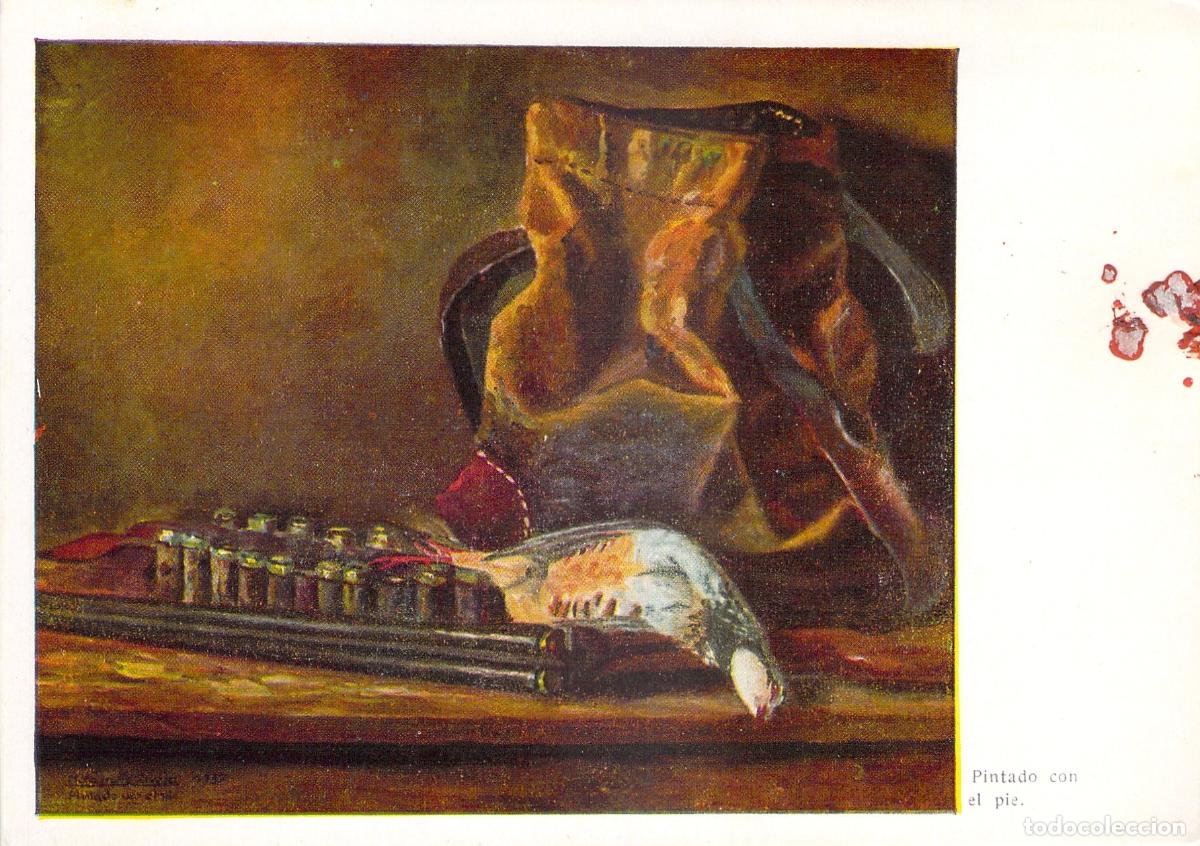 Postales: Postal Bodeg&oacute;n Pintura con el Pie de Manuel Parre&ntilde;o