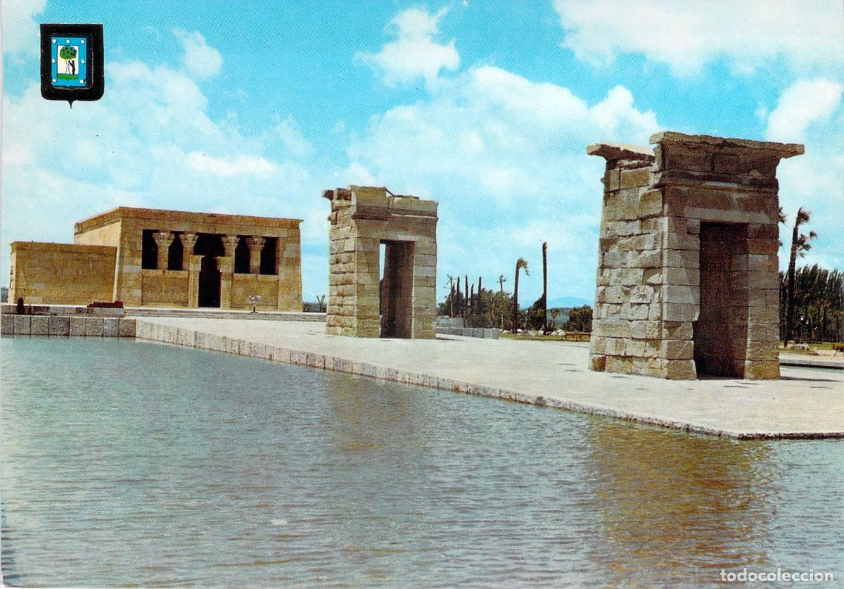 Postales: Postal del Templo de Debod en Madrid