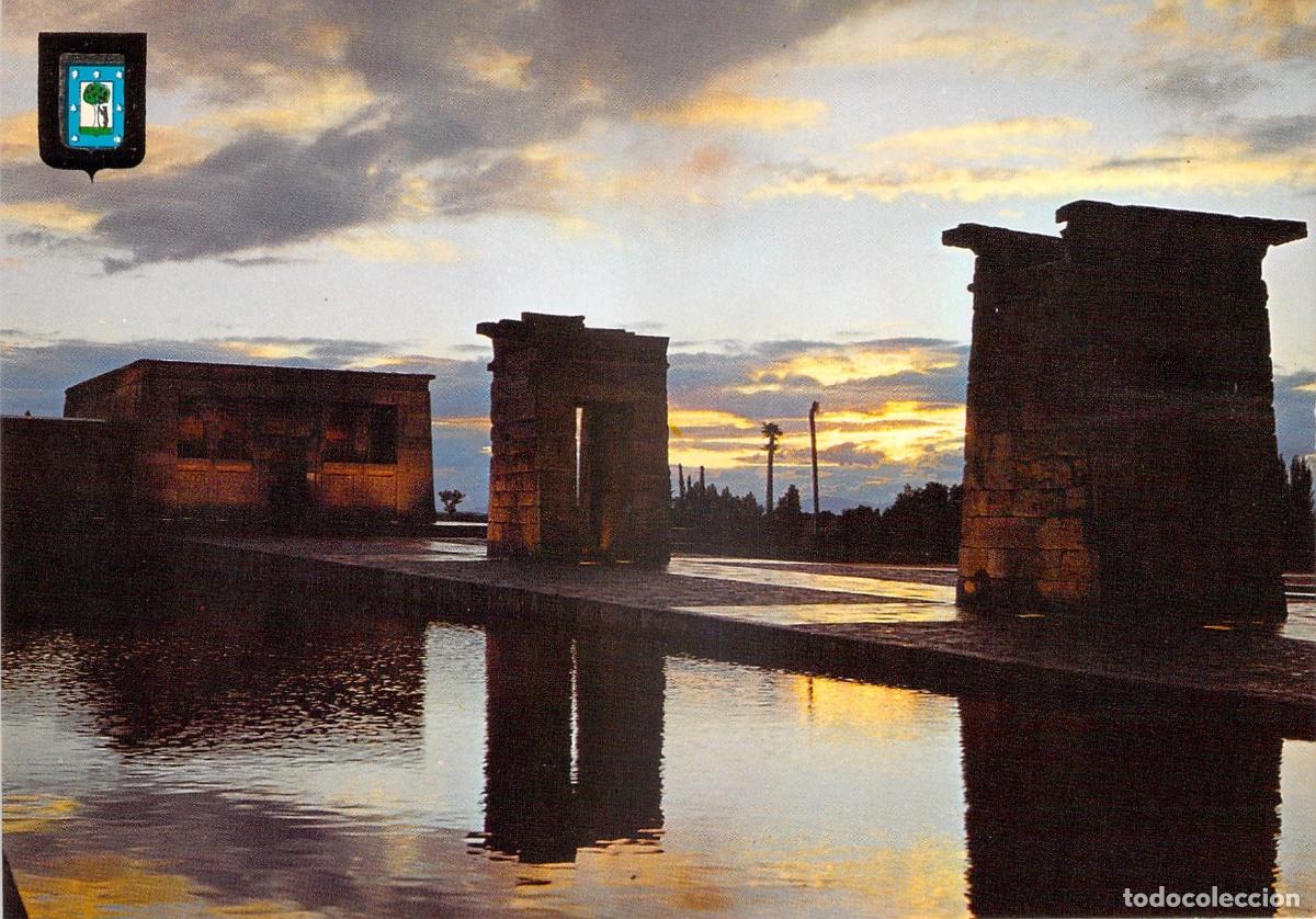 Postales: Postal de Madrid - Atardecer en el Templo de Debod