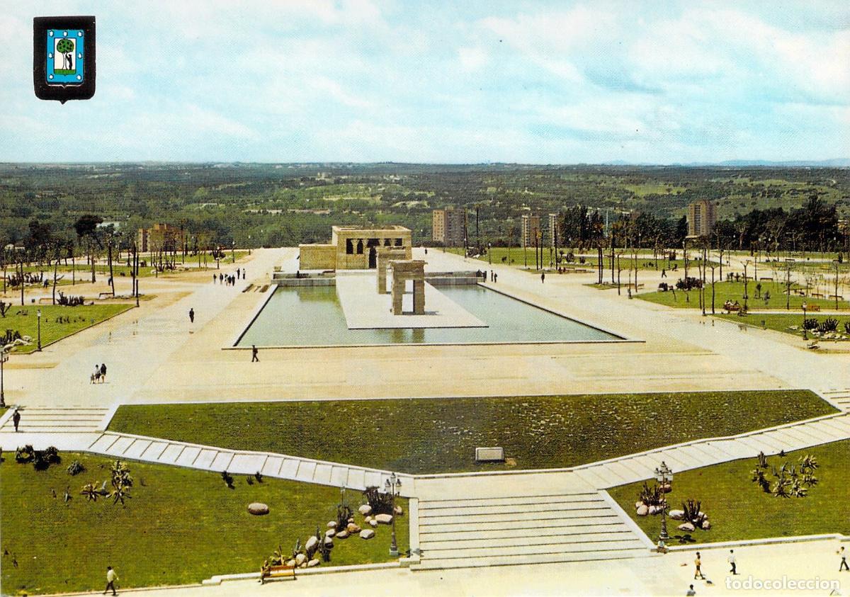 Postales: Postal del Templo de Debod en Madrid, Ediciones Escudo de Oro