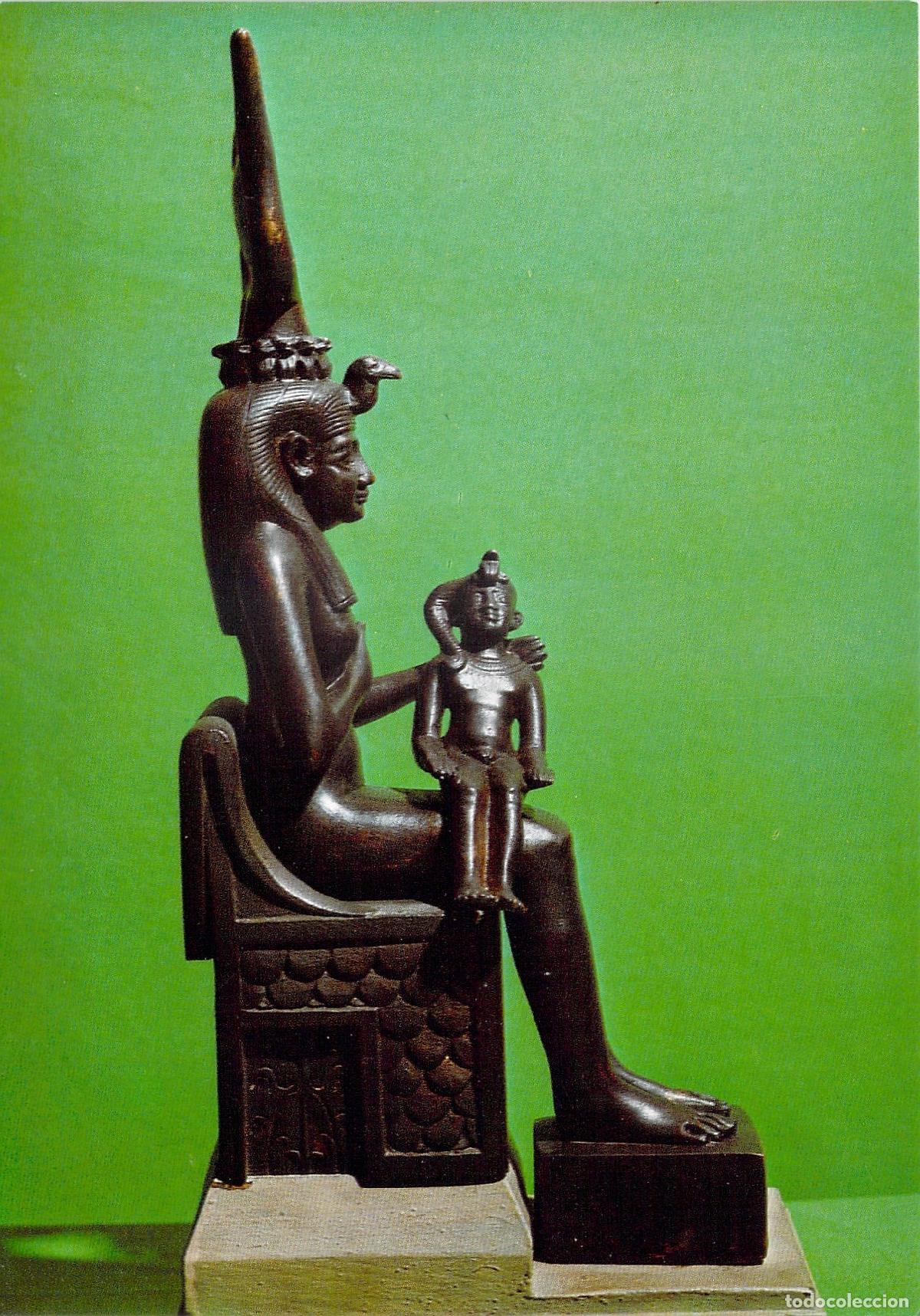 Postales: Postal Museo Arqueol&oacute;gico Nacional Madrid Diosa Isis y Horus