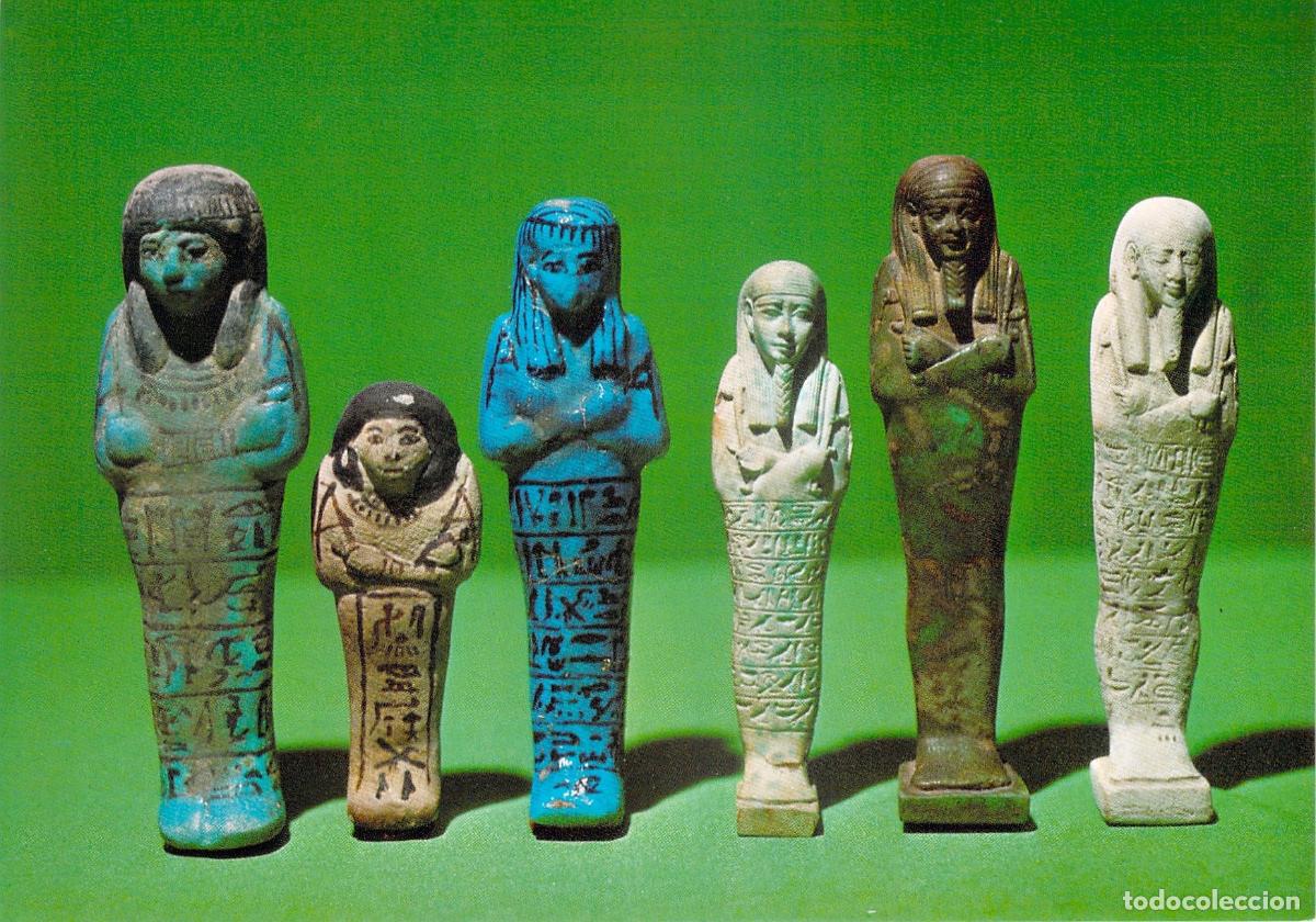 Postales: Postal Madrid Museo Arqueol&oacute;gico Nacional Ushebtis Egipcios