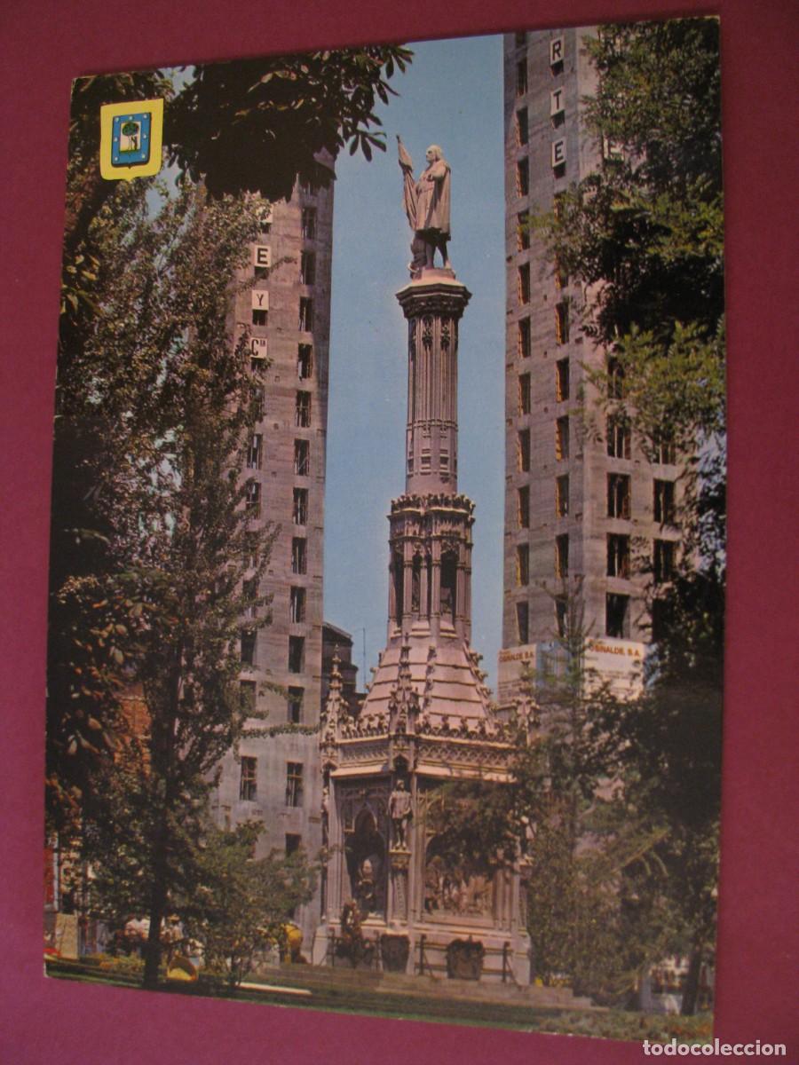 Postales: POSTAL DE MADRID. MONUMENTO A COLON. DOMINGUEZ. CIRCULADA 1972