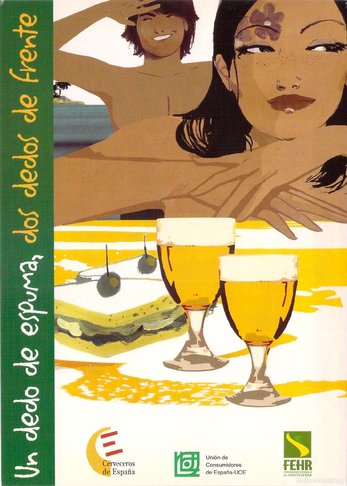 Postales: Postal Publicitaria Cerveceros de Espa&ntilde;a Un Dedo de Espuma