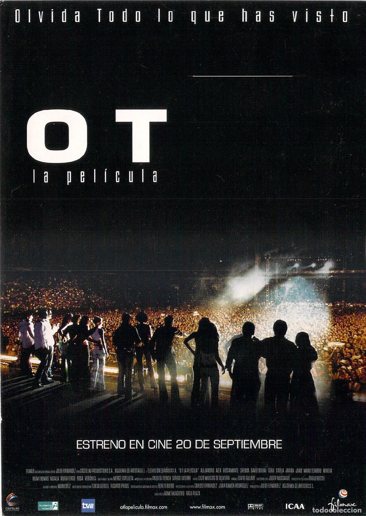 Postales: Postal Promocional de OT La Pel&iacute;cula Operaci&oacute;n Triunfo