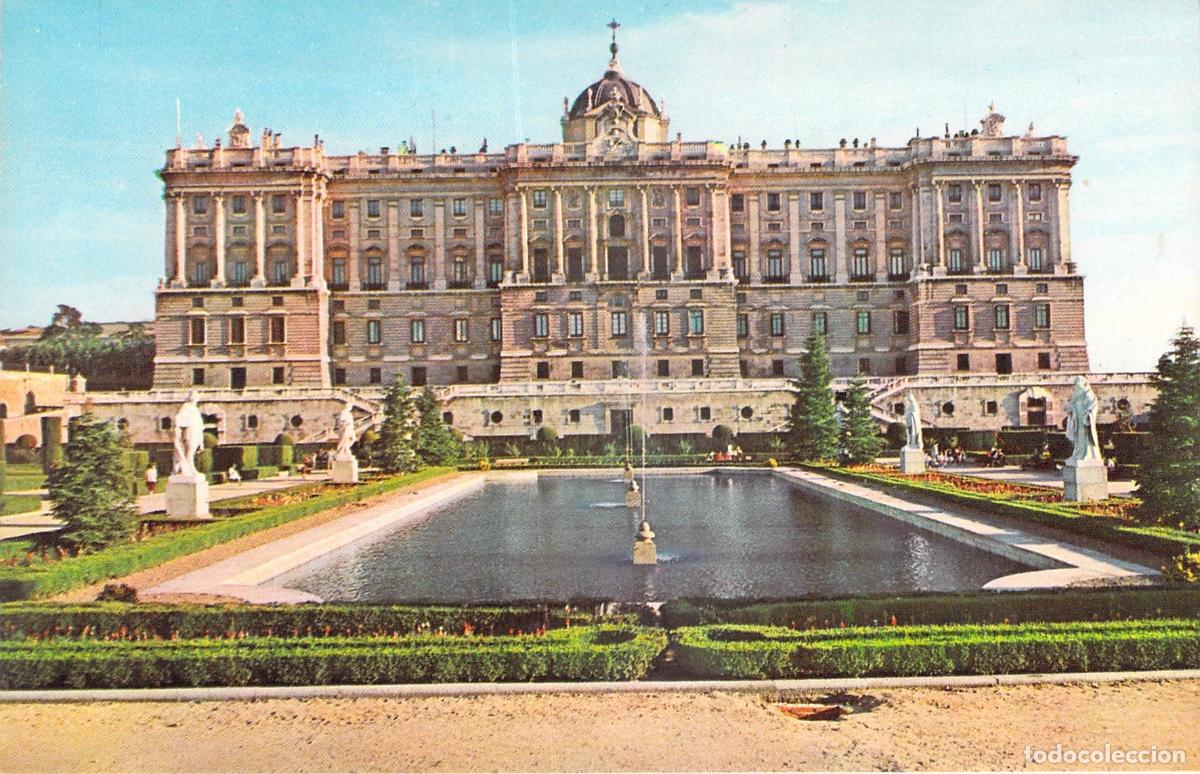 Postales: Postal de Madrid Palacio Real y Jardines Sabatini