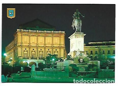 Postales: MONUMENTO A FELIPE IV Y TEATRO REAL.- MADRID