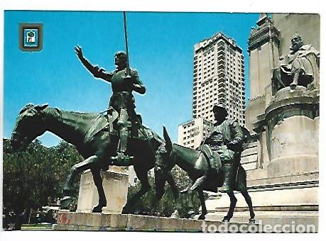 Postales: PLAZA DE ESPA&Ntilde;A. MONUMENTO A CERVANTES.- MADRID