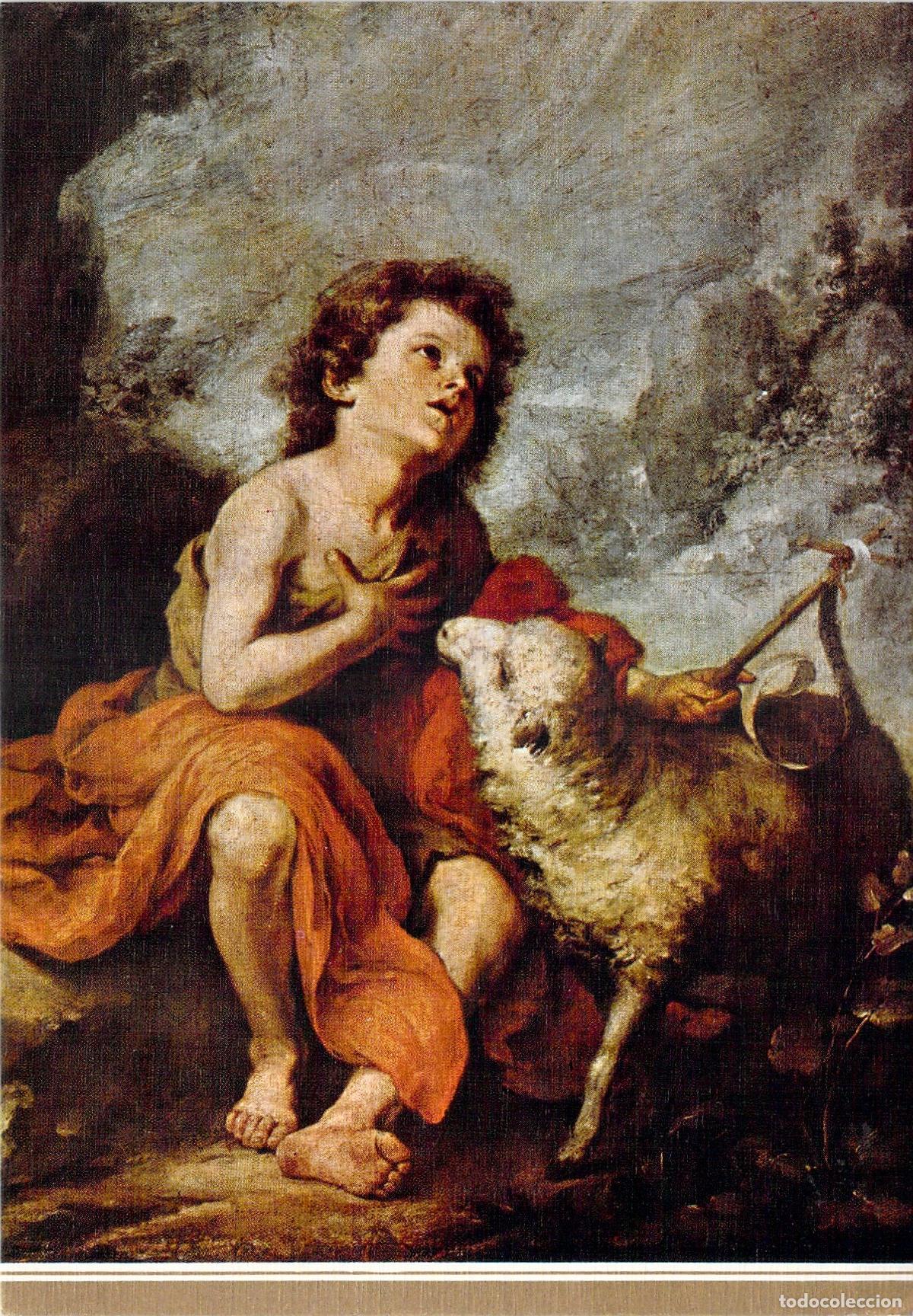 Postales: Postal de Arte San Juan Bautista Ni&ntilde;o Murillo Museo del Prado