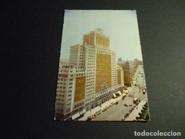 Postales: MADRID EDIFICIO ESPA&Ntilde;A Y AVENIDA DE JOSE ANTONIO