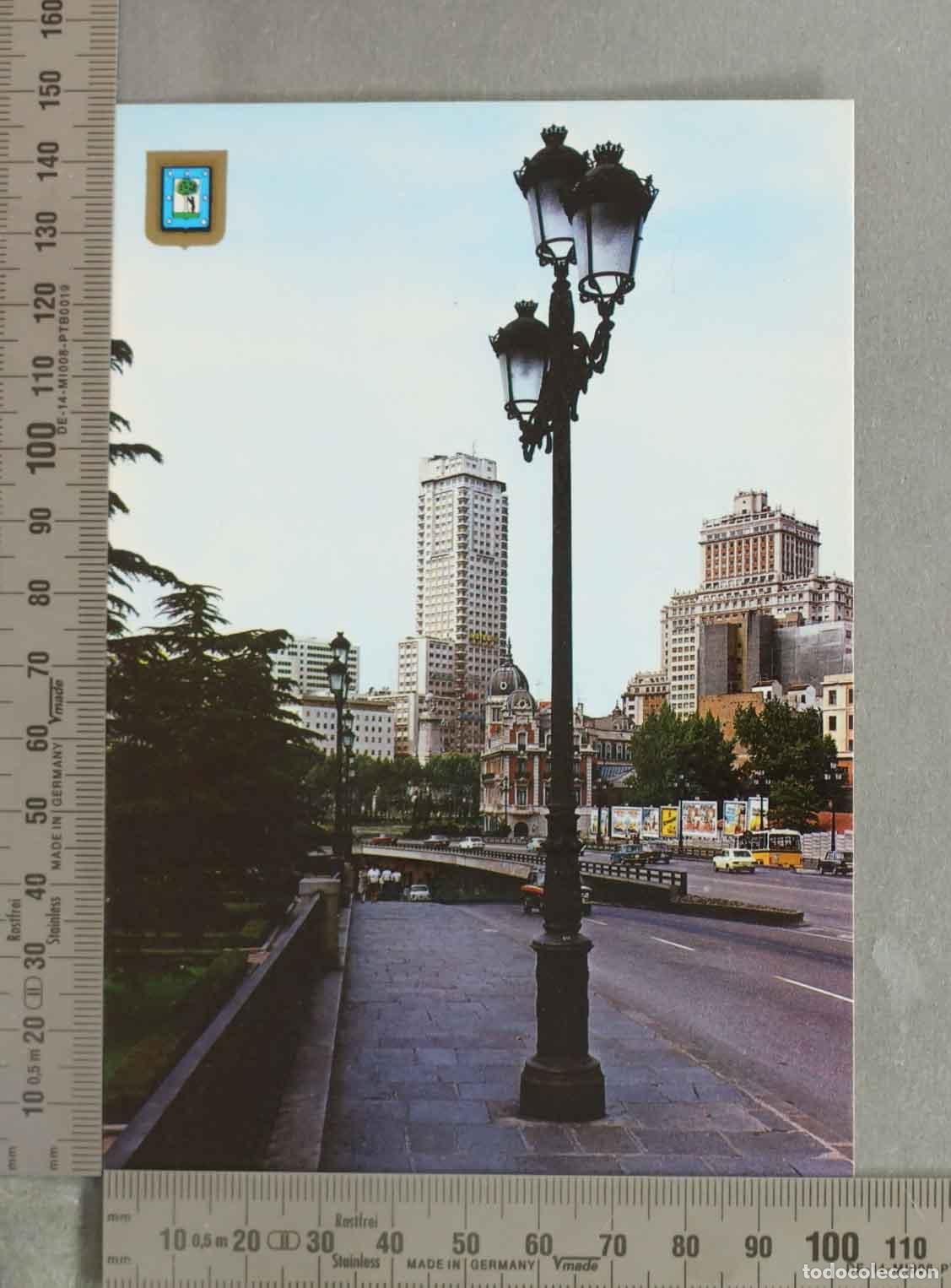 Postales: POSTAL. Madrid - Plaza de Espa&ntilde;a - Edificio Espa&ntilde;a - Torre de Madrid