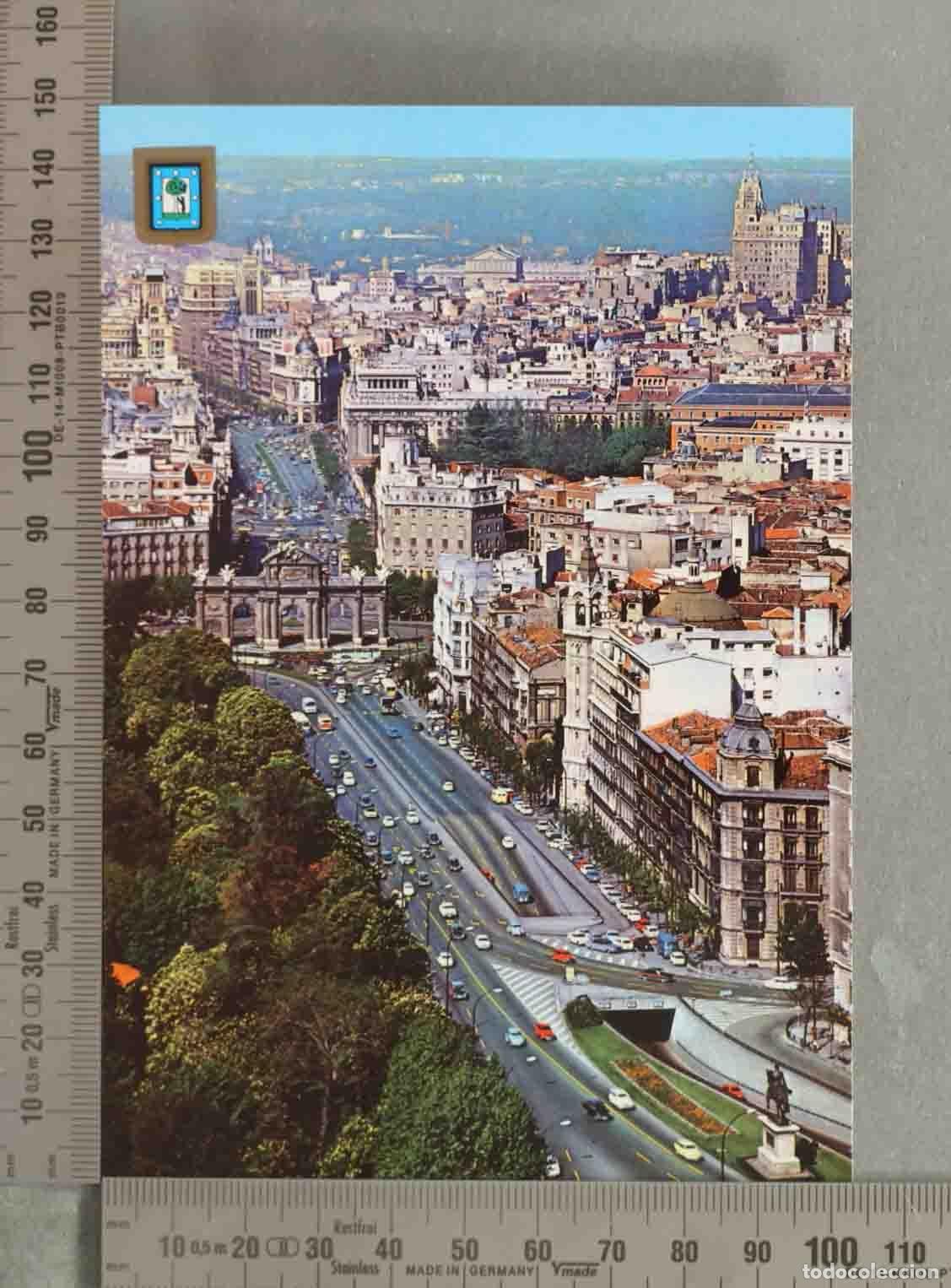 Postales: POSTAL. Madrid - Vista a&eacute;rea - Escudo de Oro