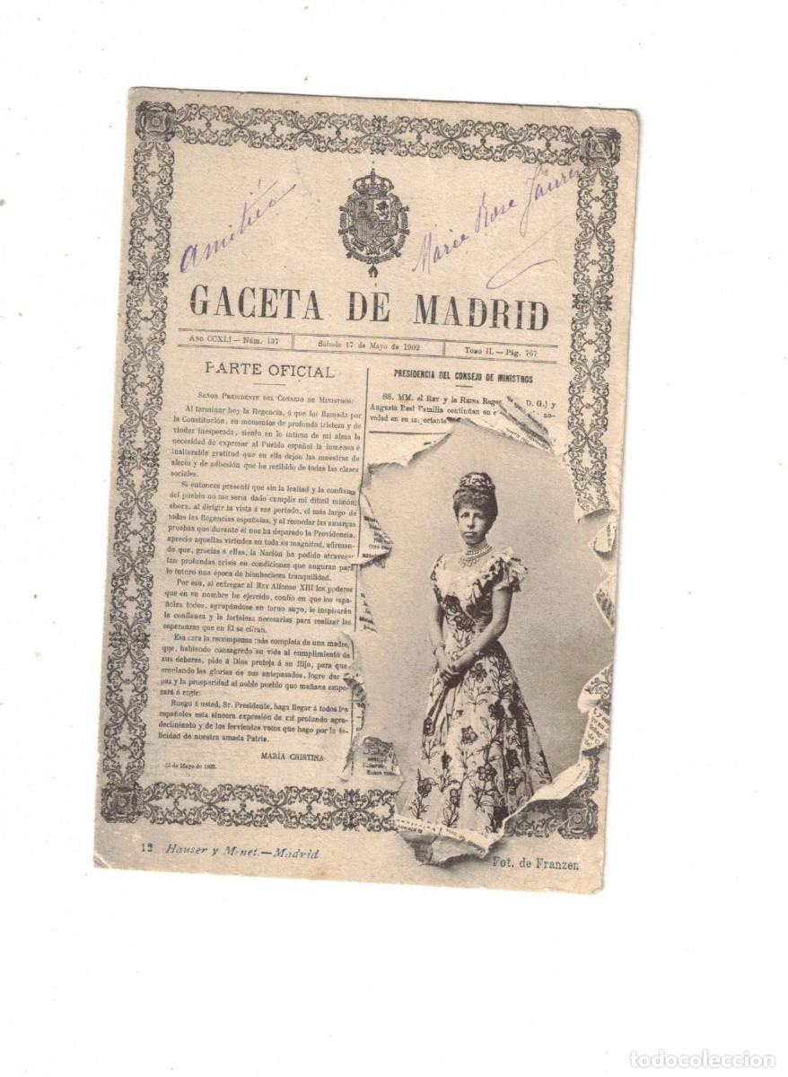 Postales: GACETA DE MADRID. FAMILIA REAL