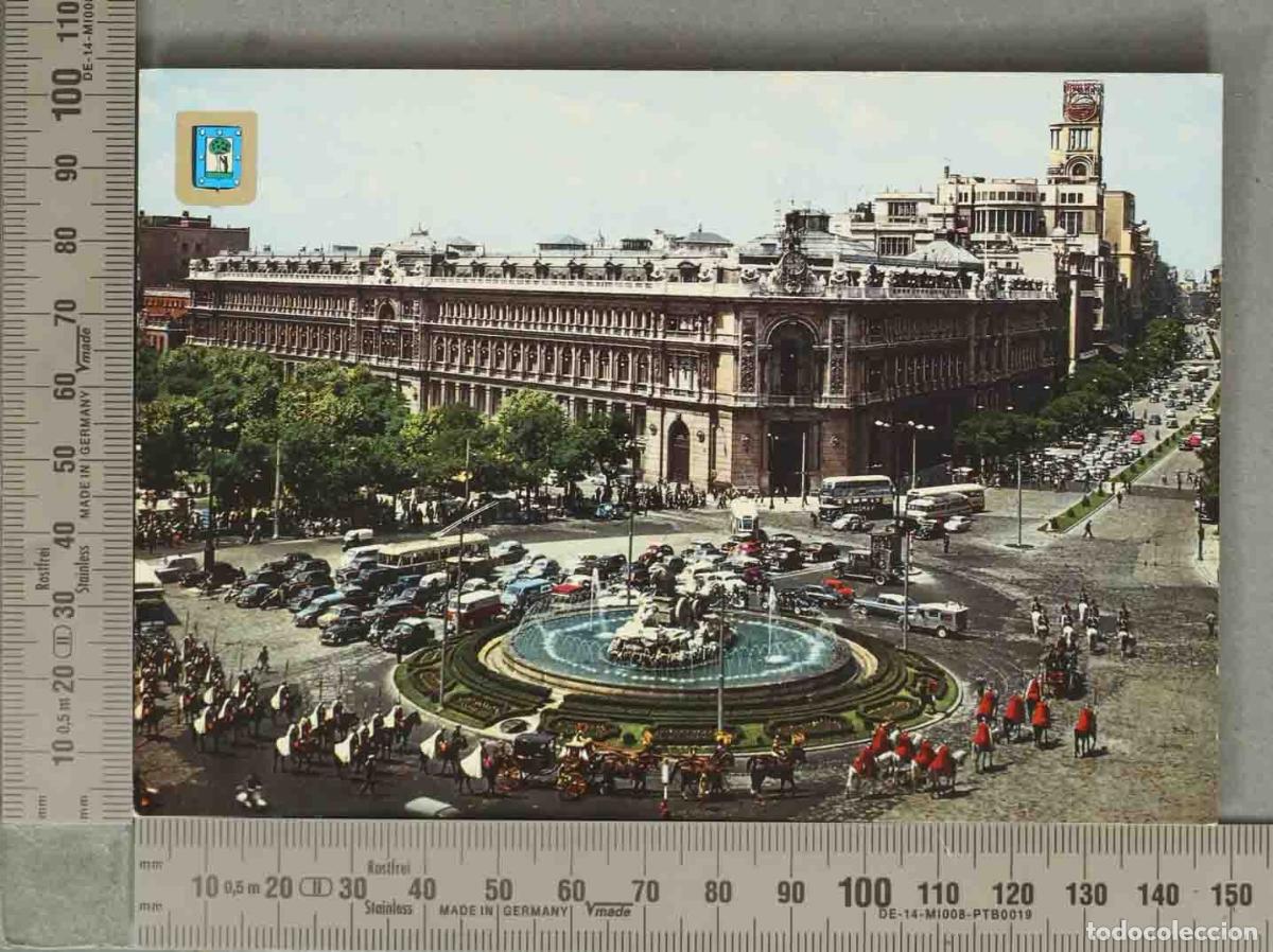 Postales: POSTAL. Madrid Cibeles y calle Alcal&aacute; desfile militar Guardia Mora -
