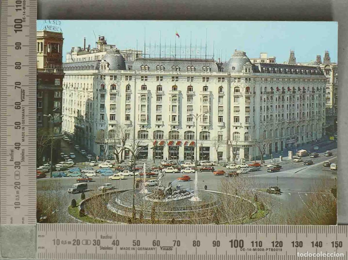 Postcards: POSTAL. Madrid. Hotel Palace y Fuente de Neptuno - Postal MADRID