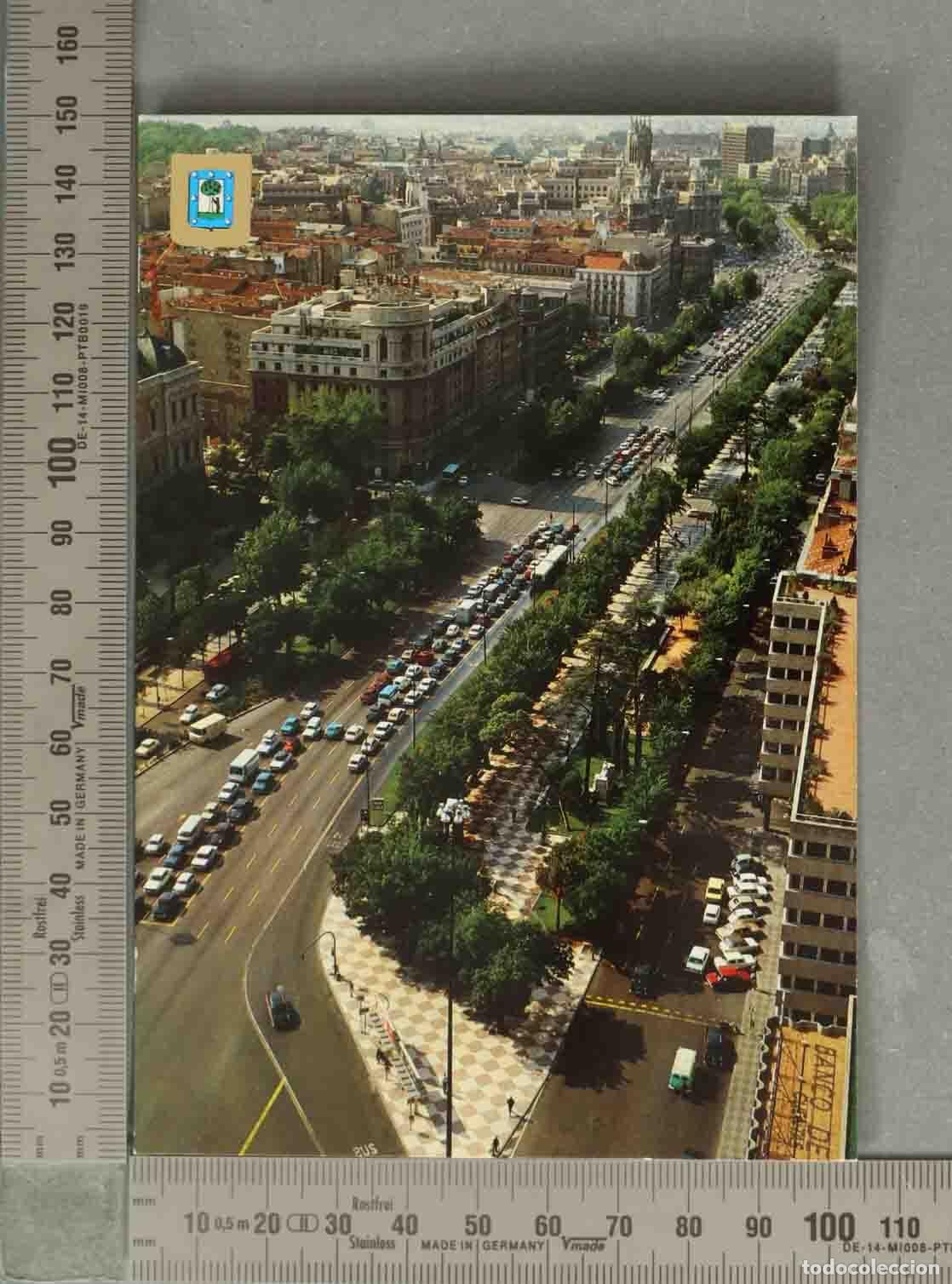 Postales: POSTAL. Paseo Calvo Sotelo y vista parcial MADRID