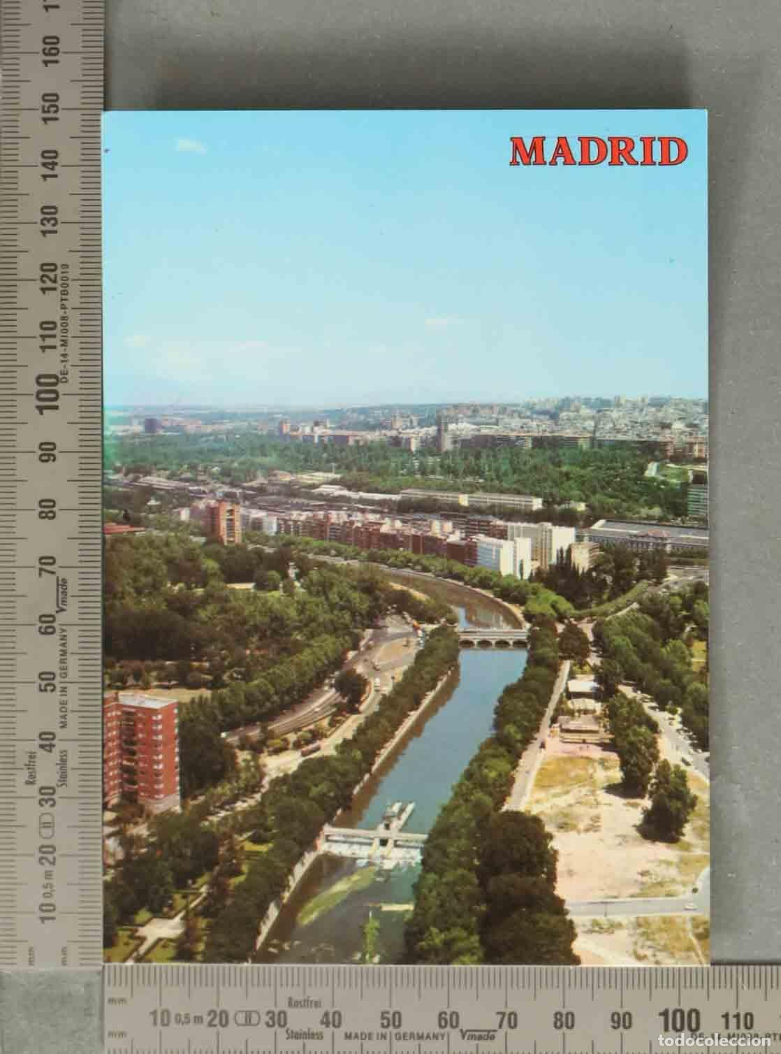 Postales: POSTAL. Madrid - Vista a&eacute;rea del r&iacute;o Manzanares -