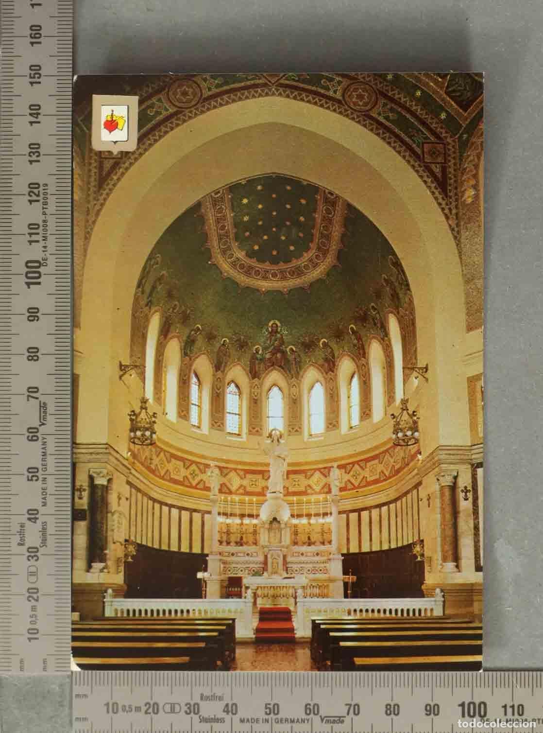 Postales: POSTAL. Iglesia de San Manuel y San Benito Madrid - C&uacute;pula del mosaico y presbiterio MADRID