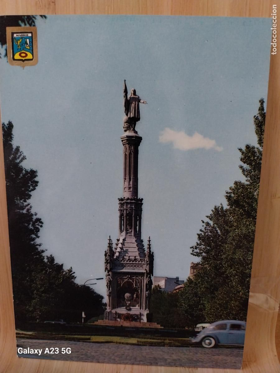 Postales: COLON MONUMENTO MADRID ED FISA 45 SC ORIGINAL COCHE CLASICO
