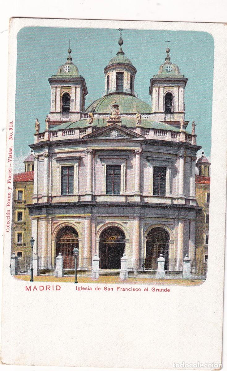 Postales: Madrid. Iglesia de San Francisco el Grande Colecci&oacute;n Romo y F&uuml;ssel Vistas n&ordm; 918 reverso sin dividir