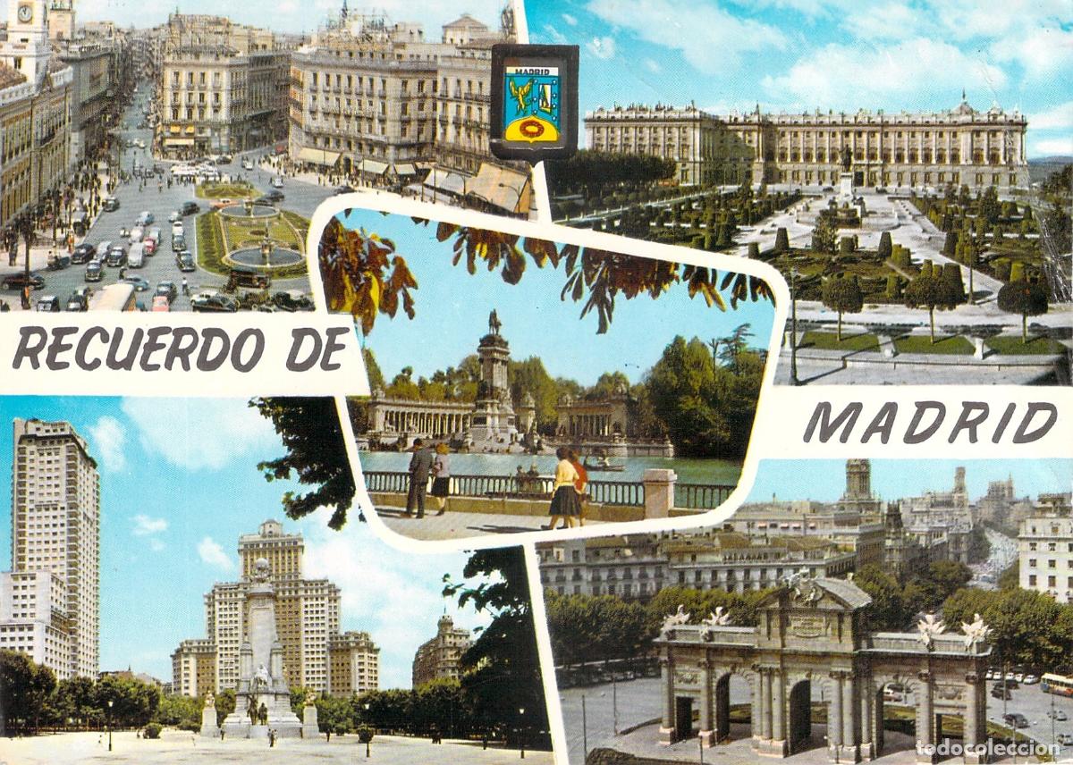 Postales: Postal Multivista Recuerdo de Madrid Monumentos
