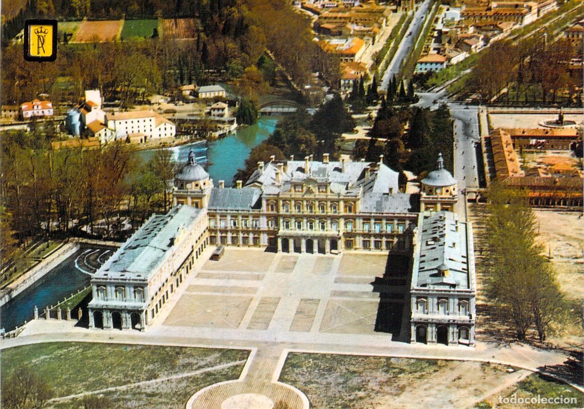 Postales: Postal de la Vista A&eacute;rea del Palacio Real de Aranjuez