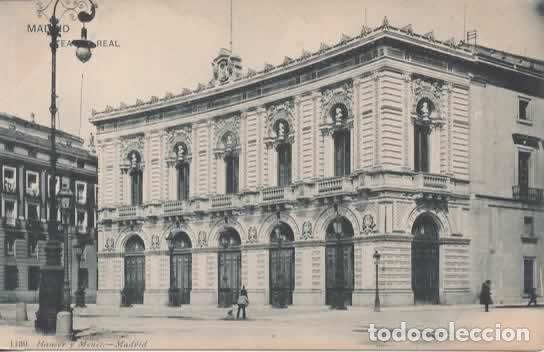 Postales: MADRID DORSO SIN DIVIDIR TEATRO REAL