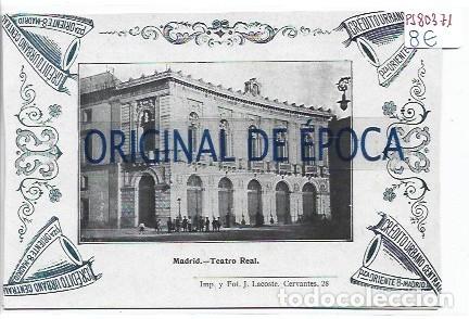 Cartes Postales: (PS-80371)POSTAL DE MADRID-TEATRO REAL.CREDITO URBANO CENTRAL