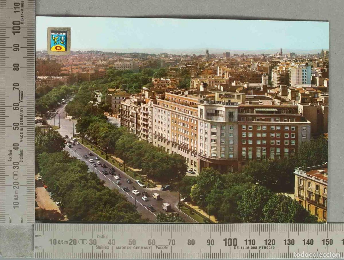 Cartoline: POSTAL. Madrid - Paseo de la Castellana - Hotel Hilton