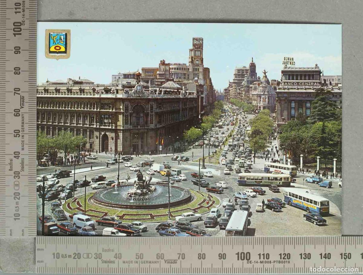 Postais: POSTAL. Madrid - Plaza de Cibeles y Calle de Alcal&aacute; -