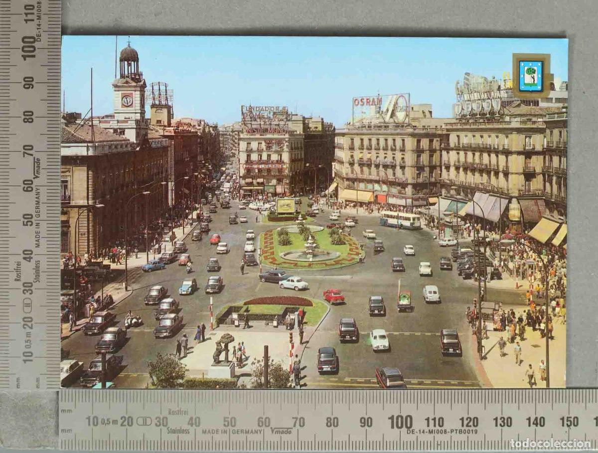 Postales: POSTAL. Madrid - Puerta del Sol - Publicidad Ne&oacute;n - Ediciones Dom&iacute;nguez
