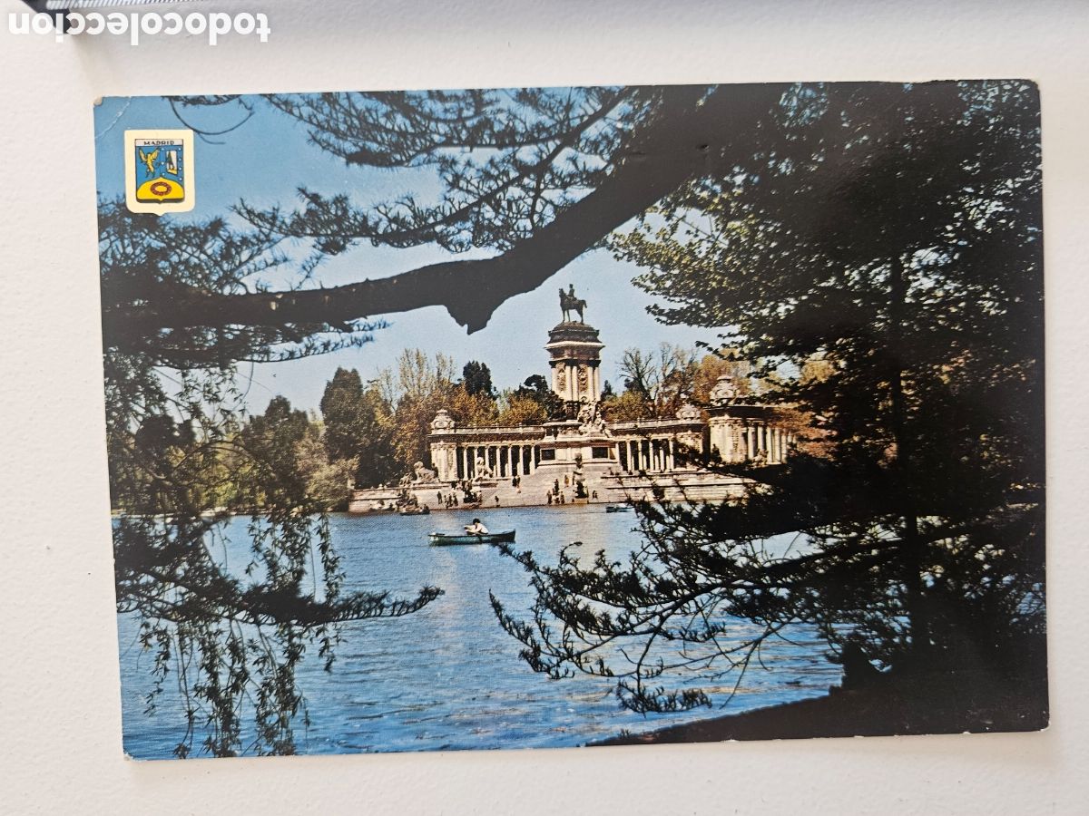 Postales: Postal de gran tama&ntilde;o G-26 Estanque del Retiro Madrid 1968 Escudo de Oro Dom&iacute;nguez