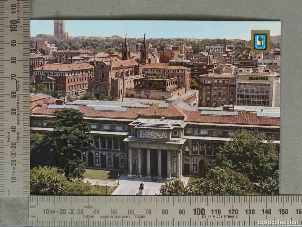 Postkarten: POSTAL. Madrid - Panorama Museo del Prado e Iglesia de San Jer&oacute;nimo el Real - Ediciones Escudo de O