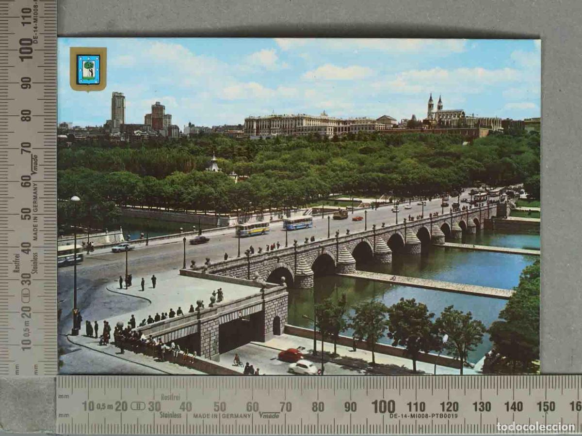 Cartoline: POSTAL. Madrid - Puente de Segovia y R&iacute;o Manzanares - Dom&iacute;nguez