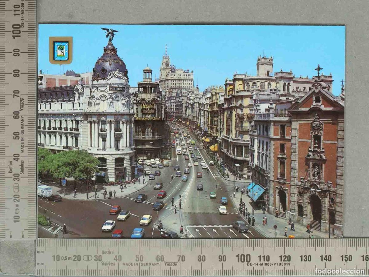 Postales: POSTAL. Madrid - Calle Alcal&aacute; y Avenida de Jos&eacute; Antonio - Ediciones Dom&iacute;nguez