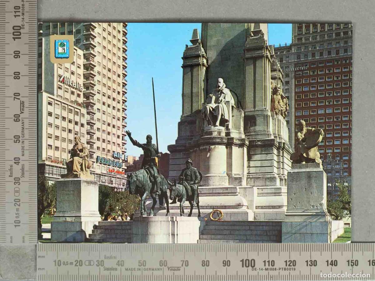 Postales: POSTAL. Madrid - Monumento a Cervantes - Don Quijote y Sancho Panza