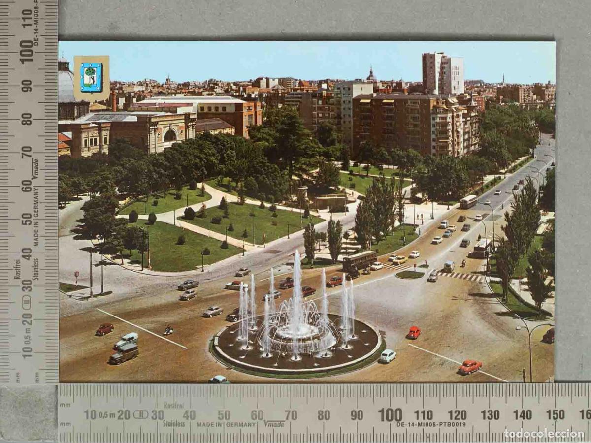 Postales: POSTAL. Madrid - Plaza de San Juan de la Cruz - Paseo de la Castellana - Escudo de la Villa