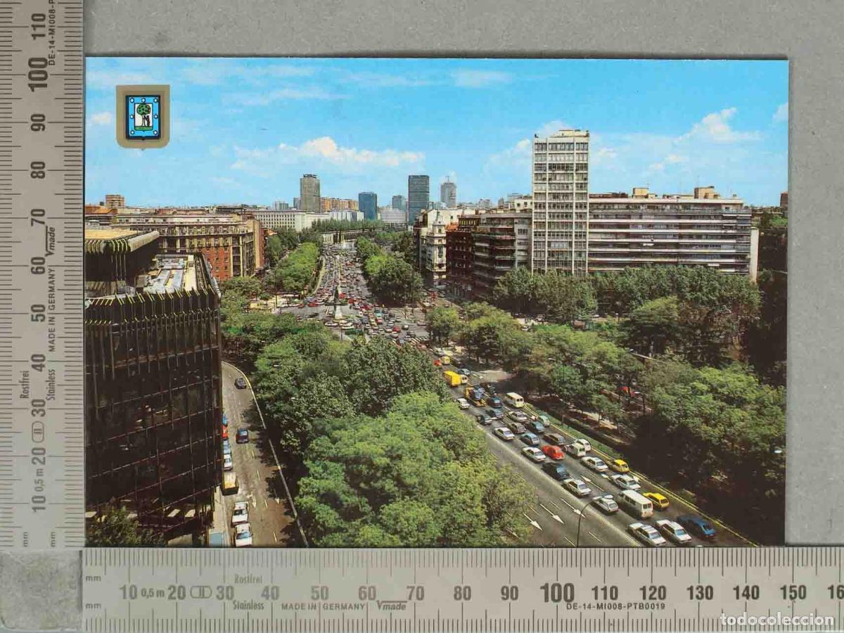 Postales: POSTAL. Madrid - Paseo de la Castellana - Escudo de Oro
