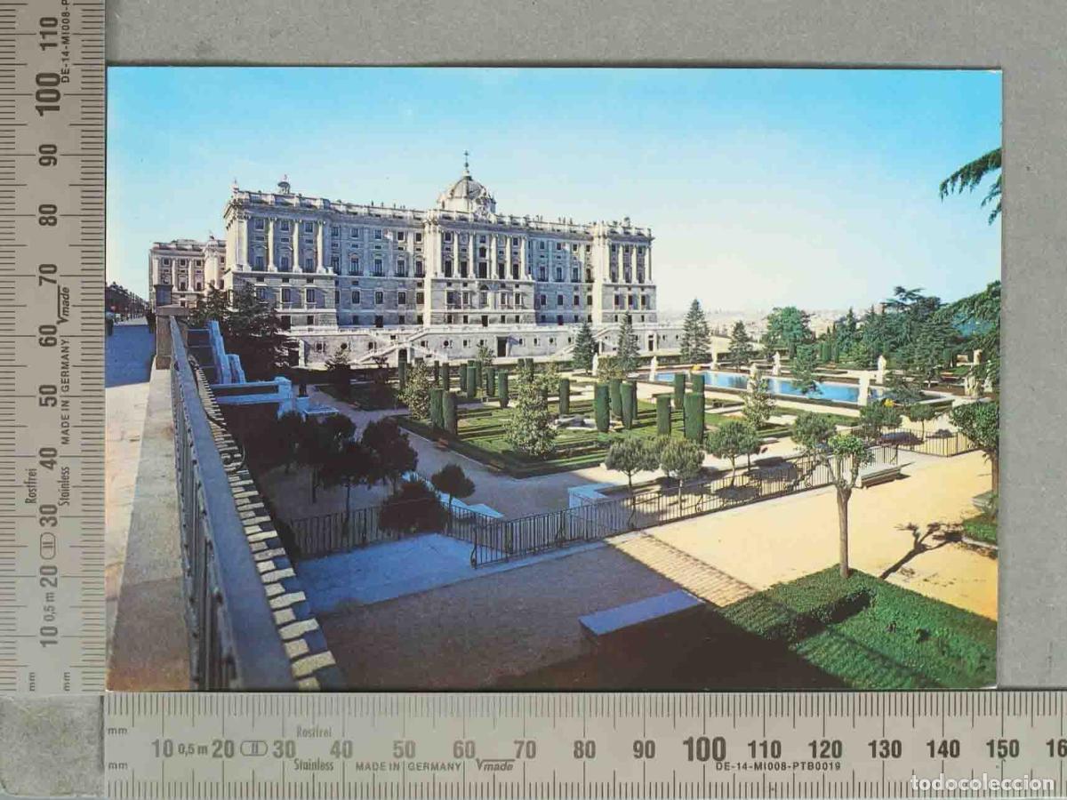 Postales: POSTAL. Madrid - Fachada Norte del Palacio Real - Jardines de Sabatini