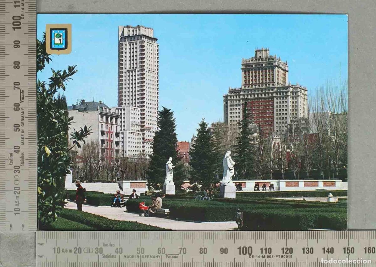 Postales: POSTAL. Madrid - Plaza de Espa&ntilde;a - Edificio Espa&ntilde;a y Torre de Madrid