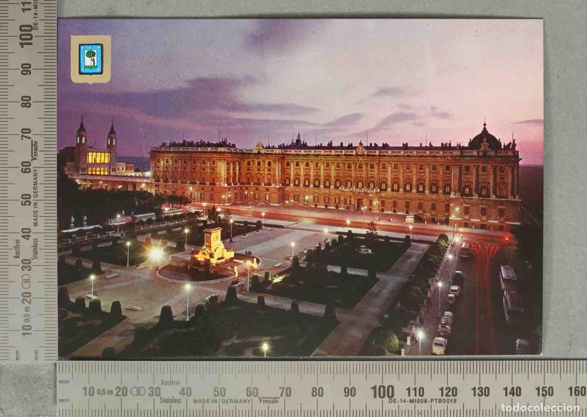 Postales: POSTAL. Madrid - Vista Nocturna Plaza de Oriente y Palacio Real