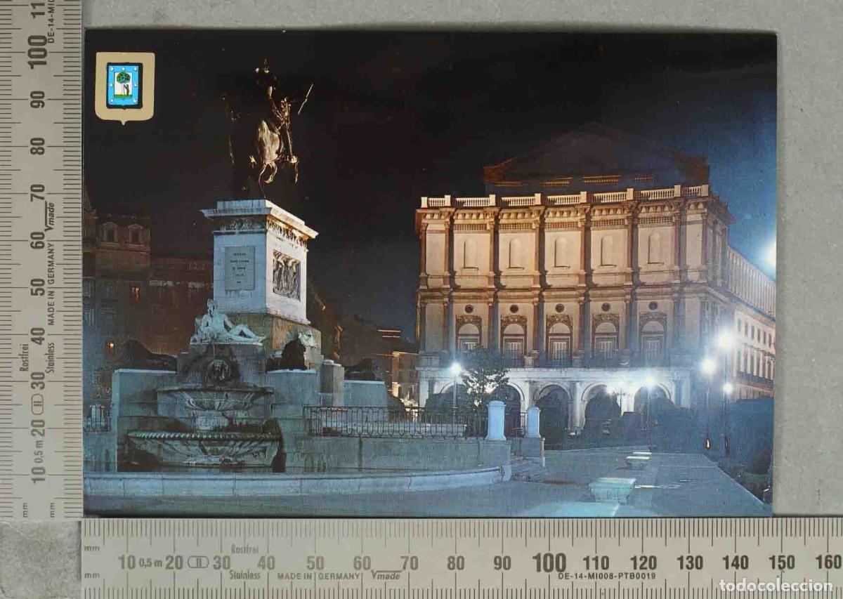Cartoline: POSTAL. Madrid - Plaza de Oriente - Teatro Real - Estatua de Felipe IV