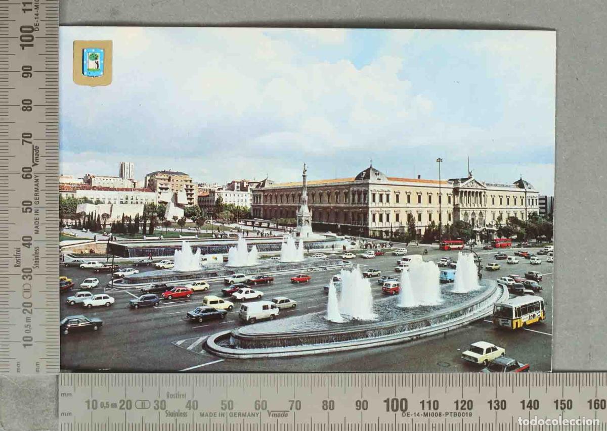 Postales: POSTAL. Madrid - Plaza Col&oacute;n, jardines del Descubrimiento