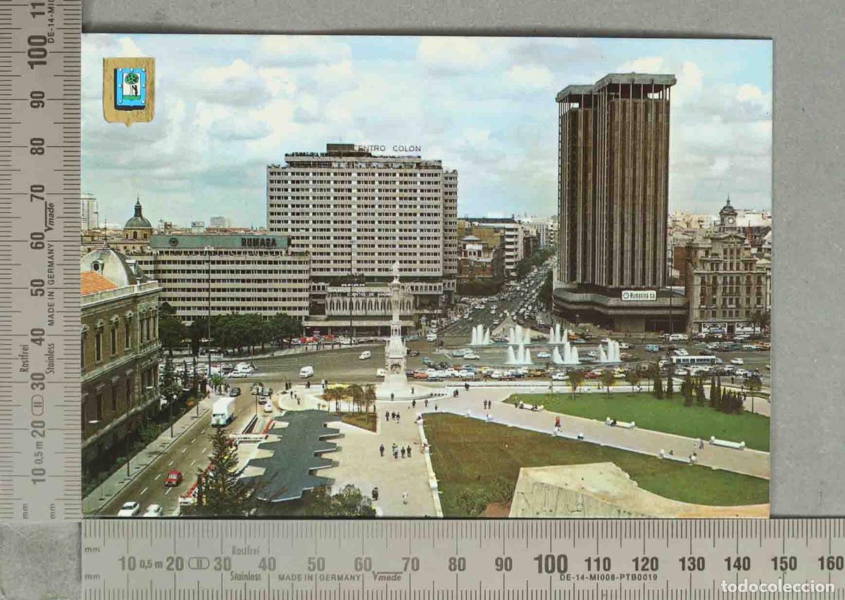 Postales: POSTAL. Madrid - Plaza de Col&oacute;n - Torres de Col&oacute;n