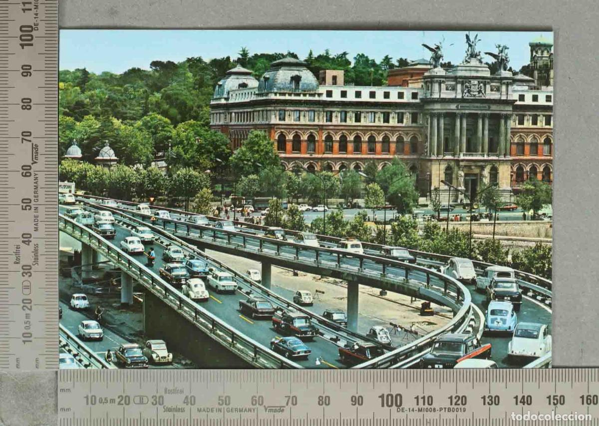 Postales: POSTAL. Madrid - Glorieta del Emperador Carlos V - Paso elevado - Scalextric de Atocha