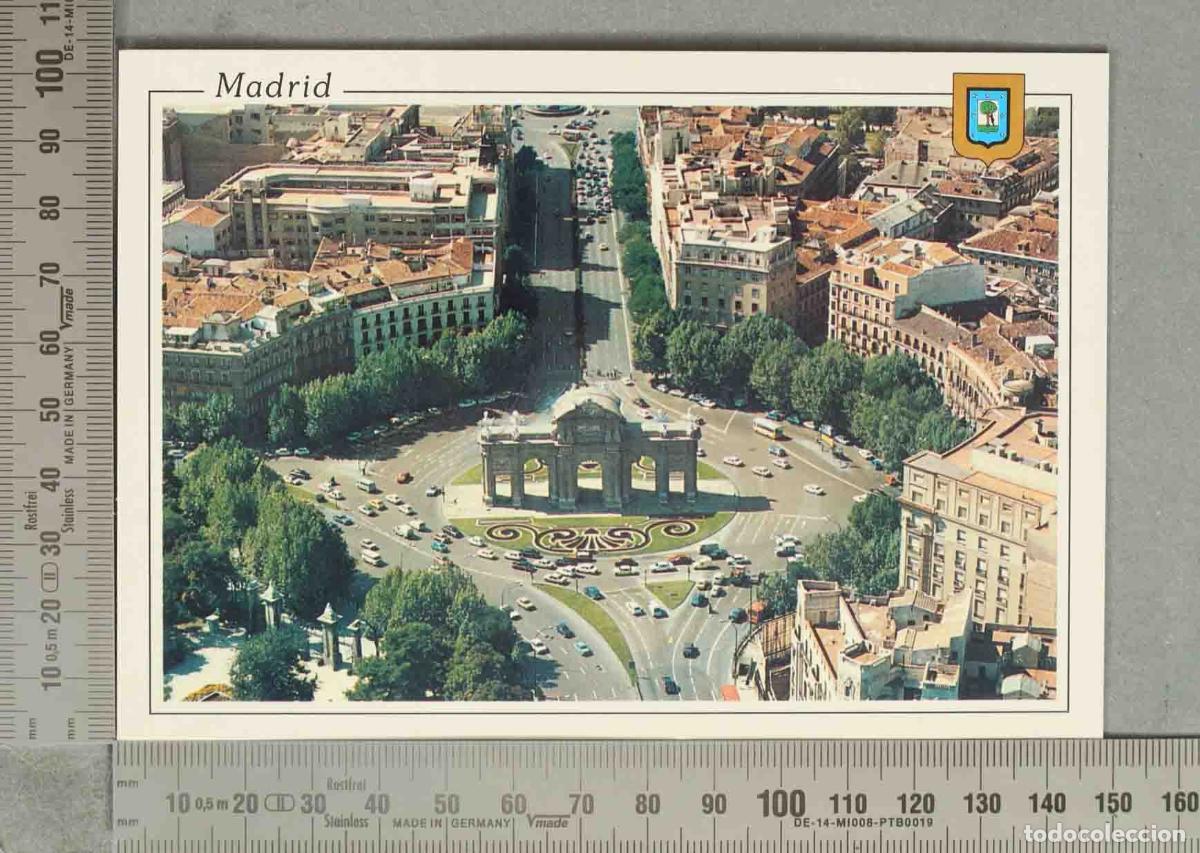 Postales: POSTAL. Madrid - Puerta de Alcala - Vista aerea